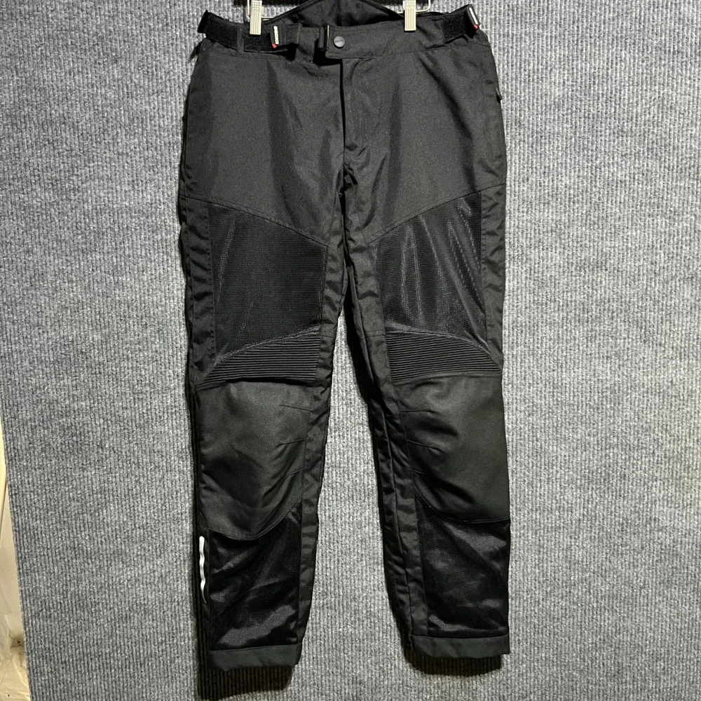 Sedici ADV Series Motorcycle Pants Mens M Black Padded Knee Touring Mesh Textile